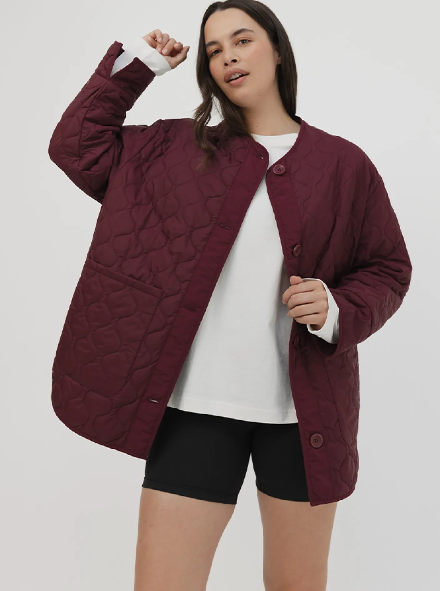 Women Taylor Sport Jackets|Jackets & Vests-Quilted Jacket In Mulberry