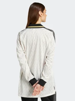 Women adidas Originals Hoodies & Crews-Retro Sports Cricket Inspired Ling Sleeve Jersey