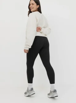 Women Taylor Sport Hoodies & Crews-Ribbed Crew In White Cream