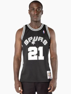 Mitchell & Ness Nba Jerseys-San Antonio Spurs Road 1998-99 Tim Duncan Swingman Jersey