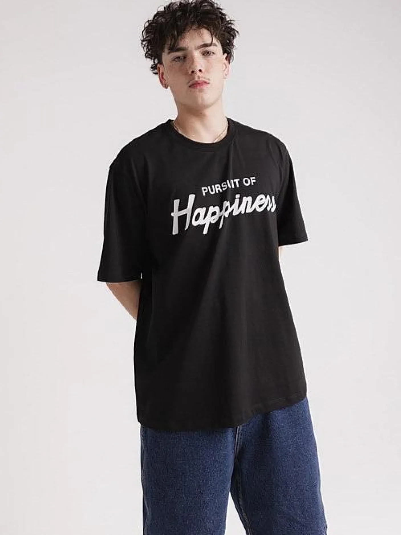Pursuit of Happiness Tees & Singlets-Script Classic Tee in Black