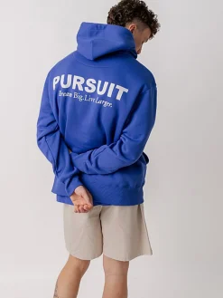 Pursuit of Happiness Hoodies & Crews-Simple Logo Heavyweight Pullover in Royal Blue