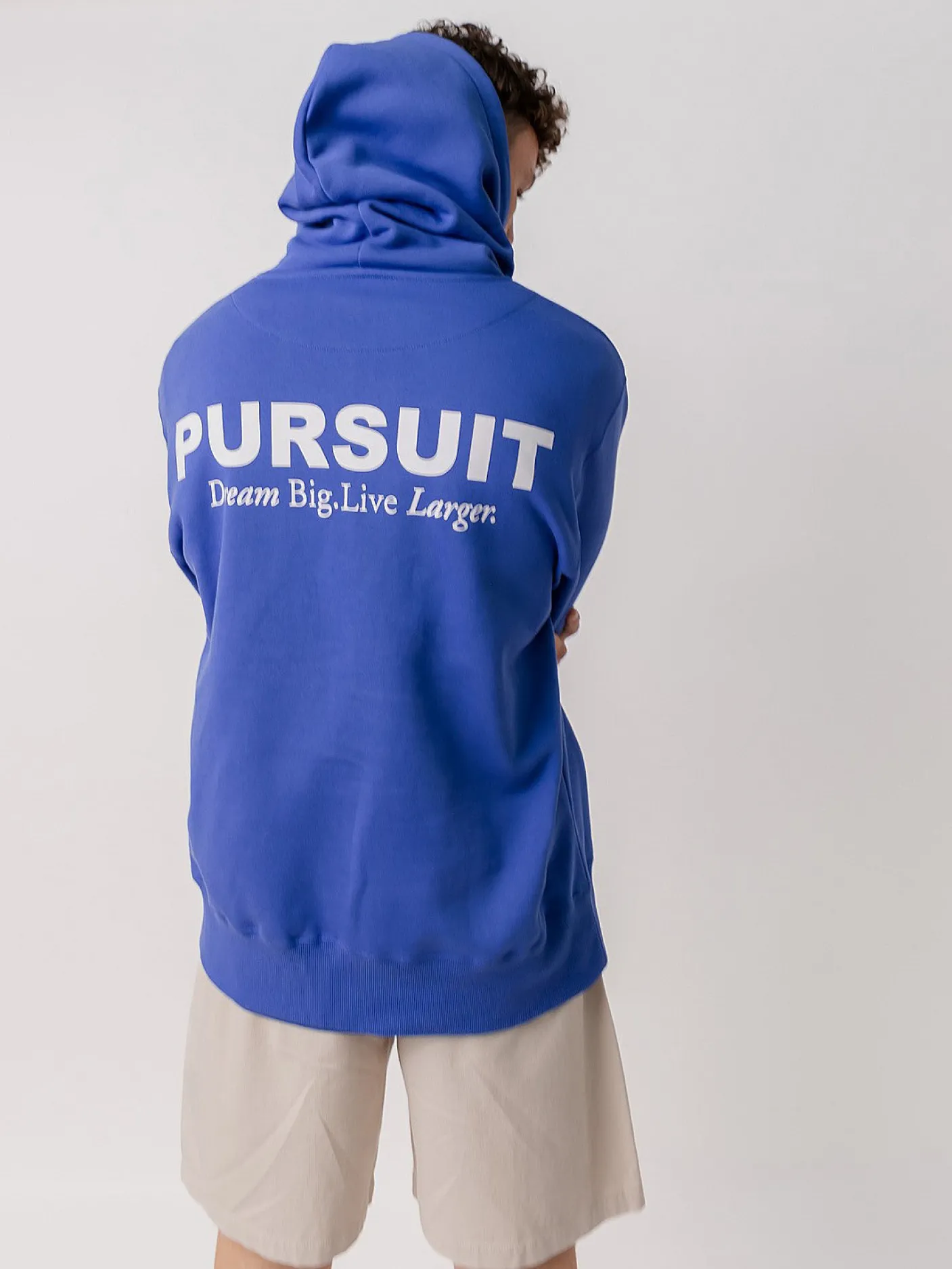 Pursuit of Happiness Hoodies & Crews-Simple Logo Heavyweight Pullover in Royal Blue