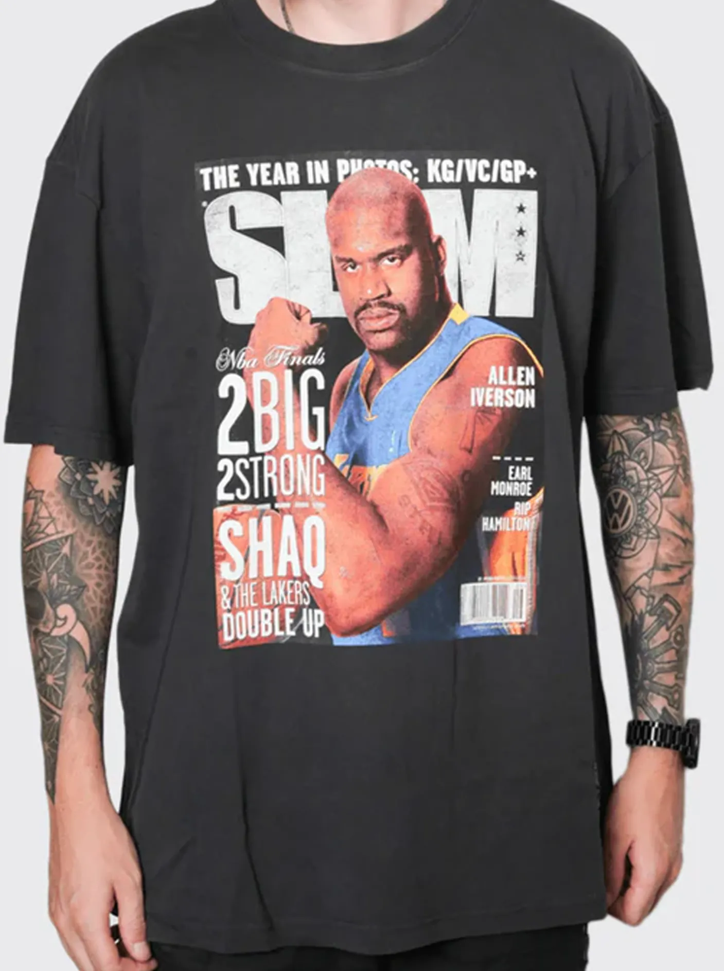 Mitchell & Ness Tees & Singlets-Slam Tee Lakers Shaquille O'Neal Tee