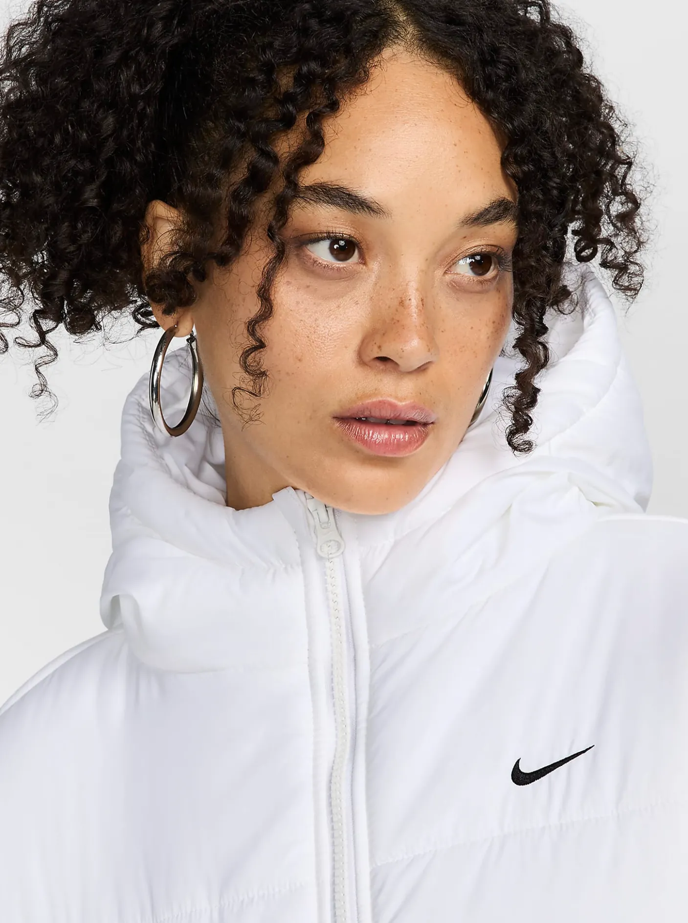 Women Nike Puffers|Jackets & Vests-Sportswear Classic Puffer Therma-FIT Loose Hooded Jacket