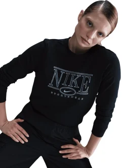 Women Nike Hoodies & Crews-Sportswear Club Fleece Crew-Neck Sweatshirt