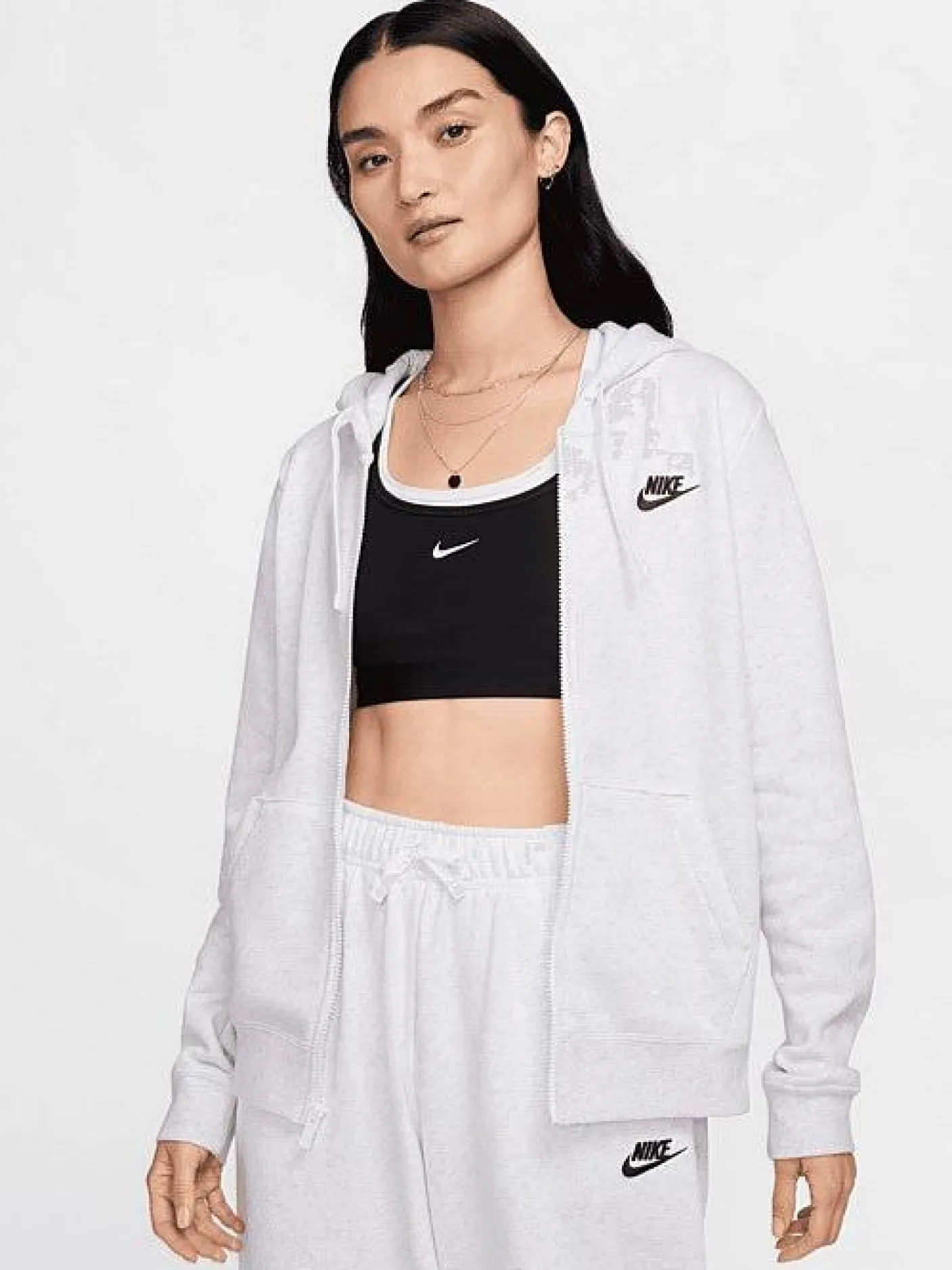 Women Nike Hoodies & Crews-Sportswear Club Fleece Full-Zip Hoodie