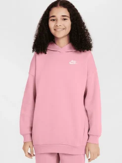 Kids Nike Hoodies & Crews-Sportswear Club Fleece Oversized Pullover Hoodie Youth