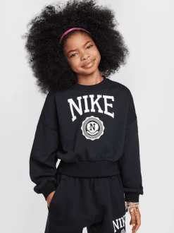 Kids Nike Hoodies & Crews-Sportswear Club French Terry Crew-Neck Sweatshirt Youth