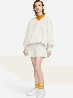 Women Nike Shorts-Sportswear Phoenix Fleece High-Waisted Loose Shorts