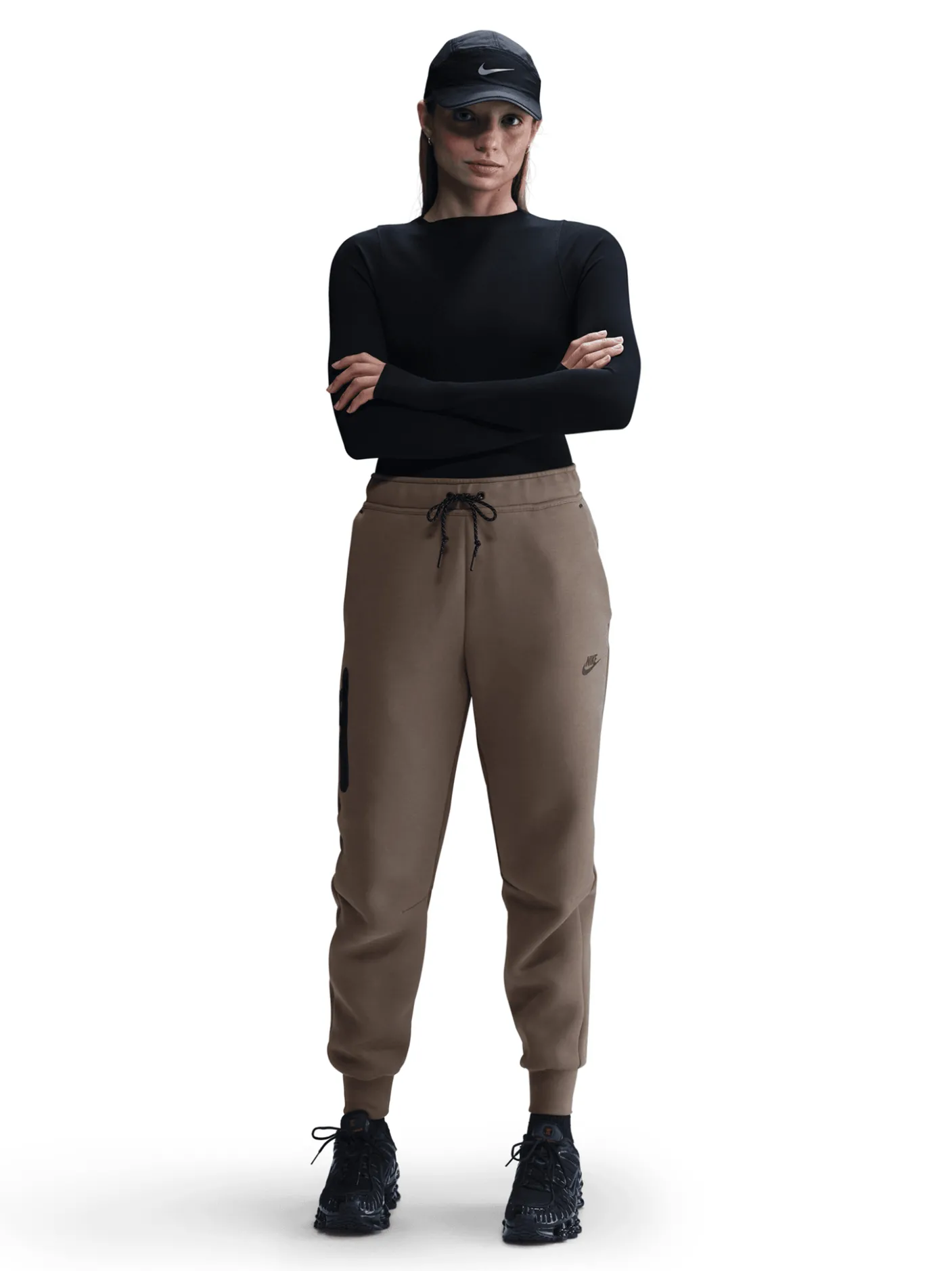 Women Nike Pants & Sweats-Sportswear Tech Fleece Mid-Rise Joggers