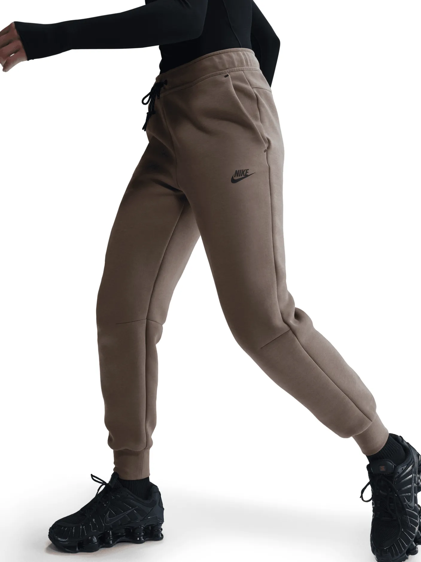 Women Nike Pants & Sweats-Sportswear Tech Fleece Mid-Rise Joggers