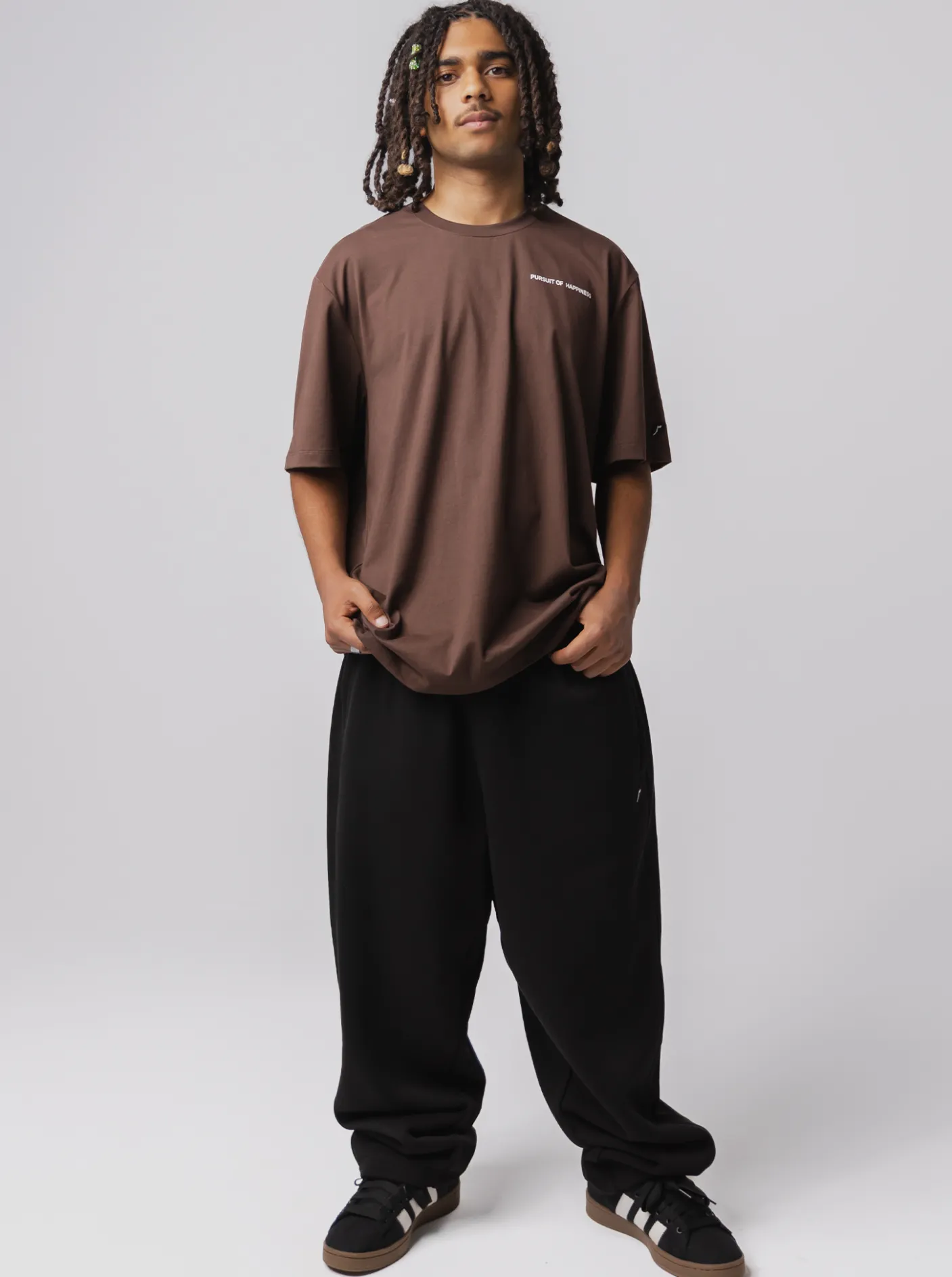 Pursuit of Happiness Pants & Sweats-Straight Sweatpant in Court Black