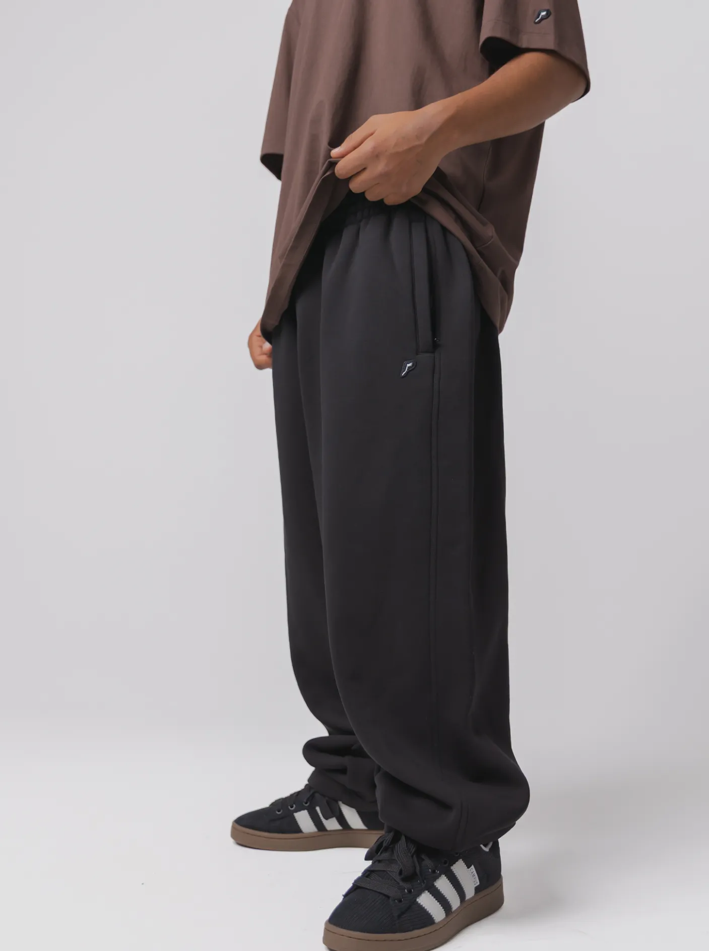 Pursuit of Happiness Pants & Sweats-Straight Sweatpant in Court Black