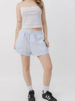 Women LAV Shorts-Striped Boxers