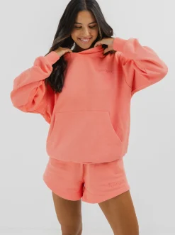 Women Taylor Sport Hoodies & Crews-Summer Hoodie in Melon