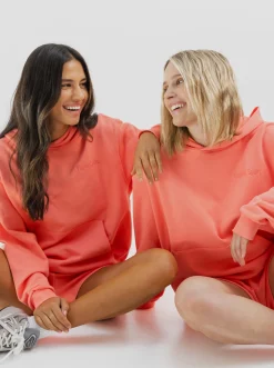 Women Taylor Sport Hoodies & Crews-Summer Hoodie in Melon