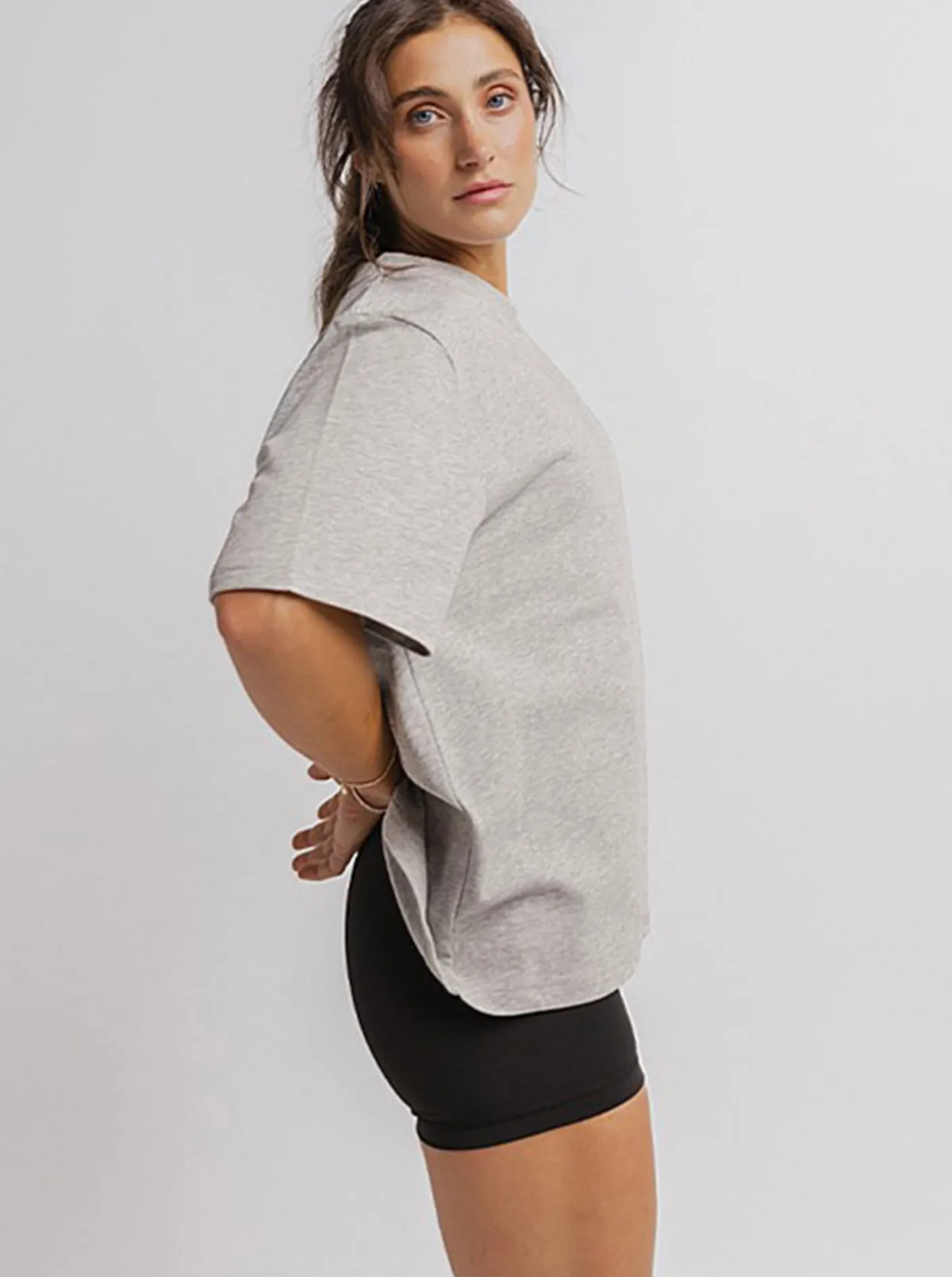 Women Taylor Sport Tees & Tanks-Taylor Tee in Grey Marle