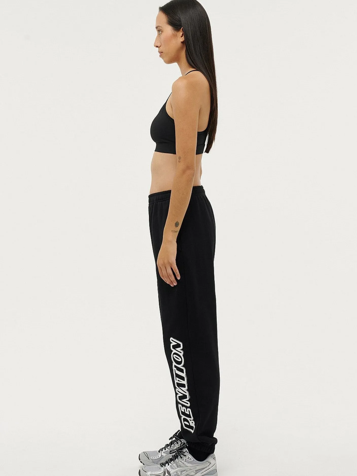 Women PE Nation Pants & Sweats-Tiebreak Trackpant in Black