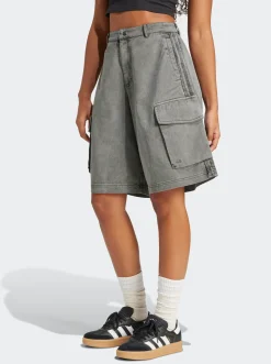 Women adidas Originals Shorts-Washed Cargo Twill Jorts