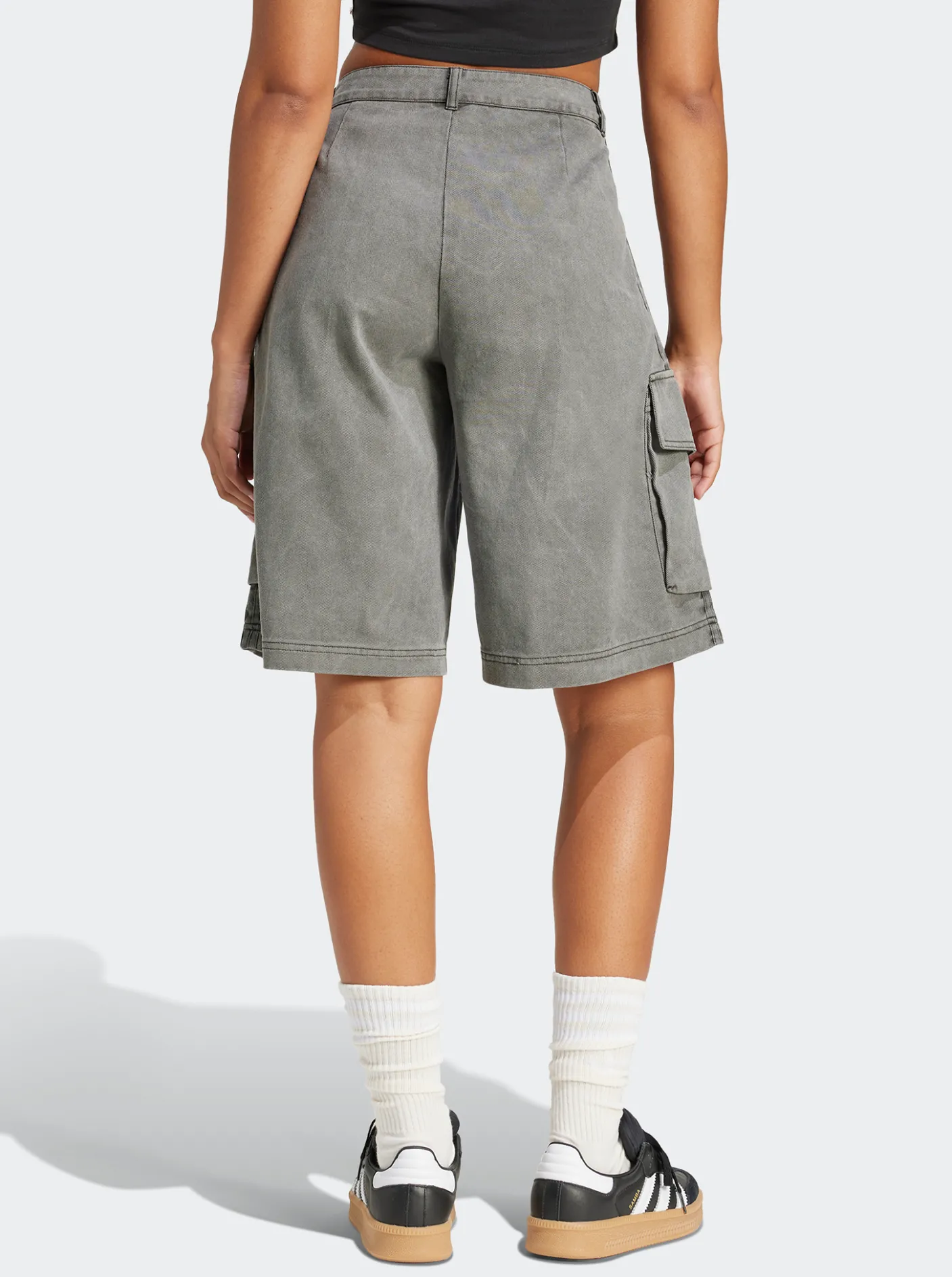 Women adidas Originals Shorts-Washed Cargo Twill Jorts