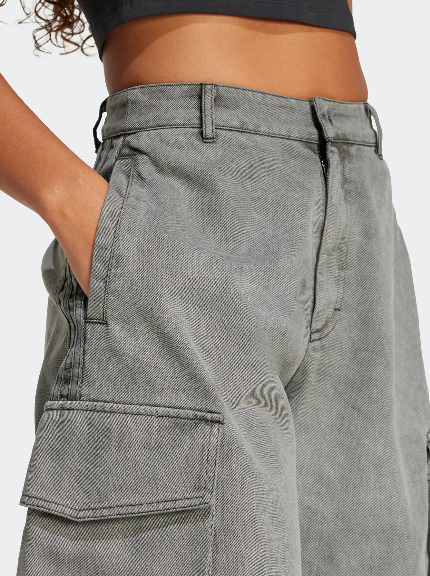 Women adidas Originals Shorts-Washed Cargo Twill Jorts