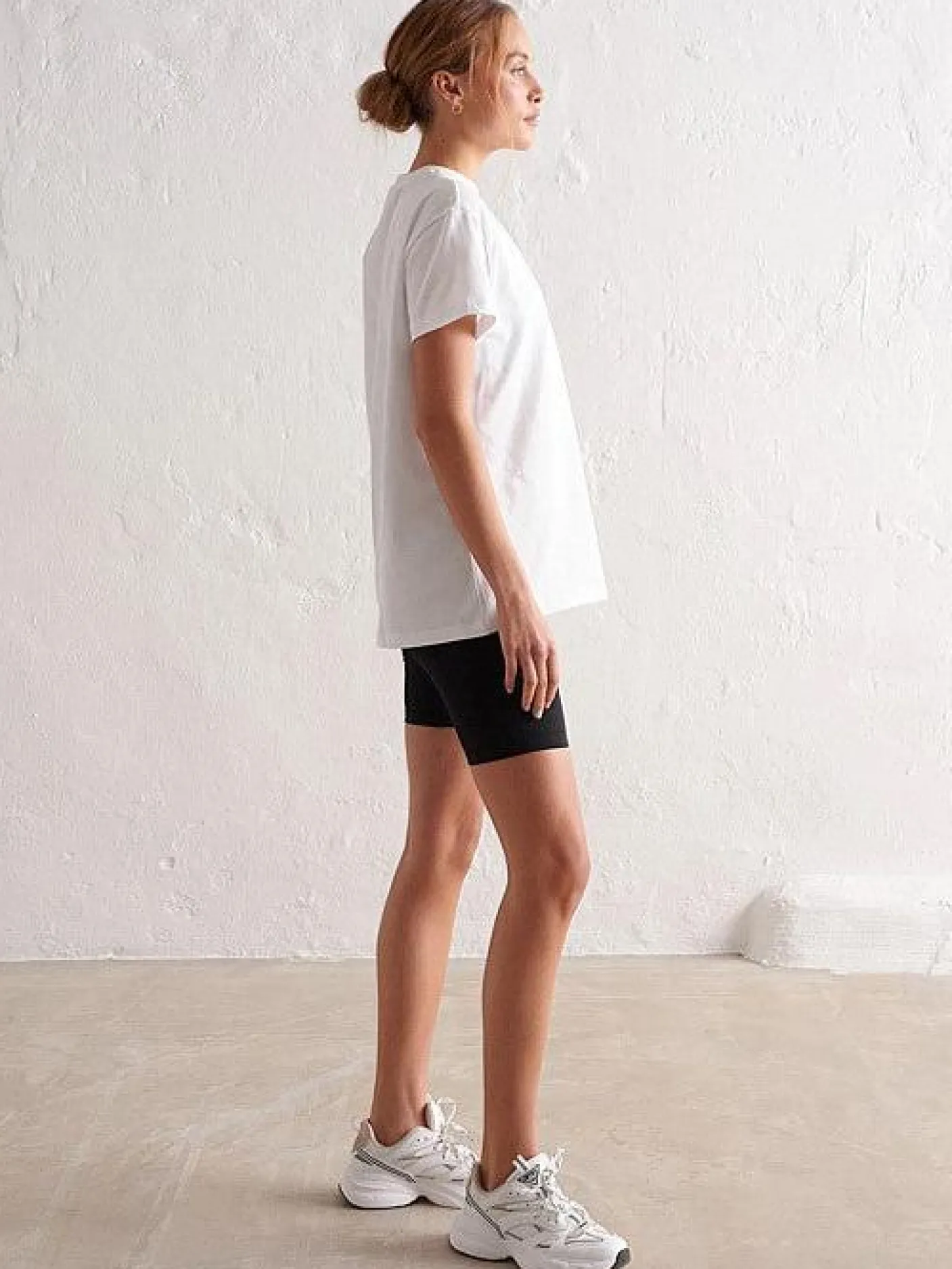 Women Aimn Tees & Tanks-White Boyfriend T-Shirt